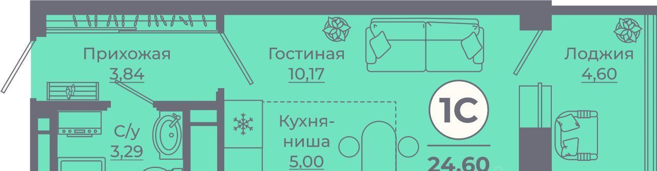 квартира г Ростов-на-Дону р-н Советский Левенцовский Сокольники жилой комплекс фото 1