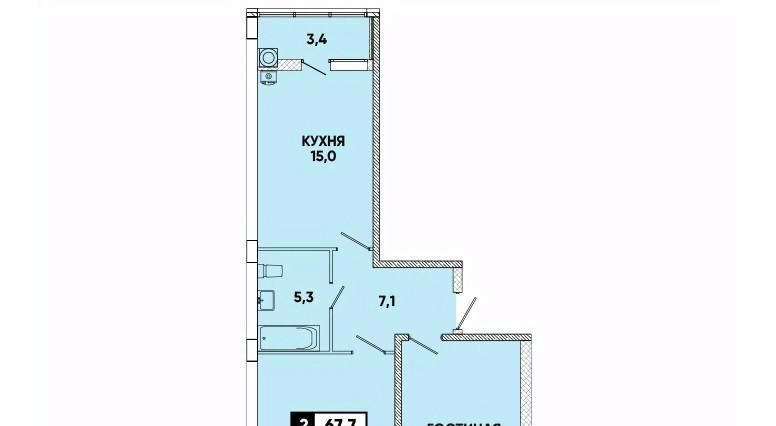 квартира г Ставрополь р-н Промышленный ул Тухачевского 31 фото 1