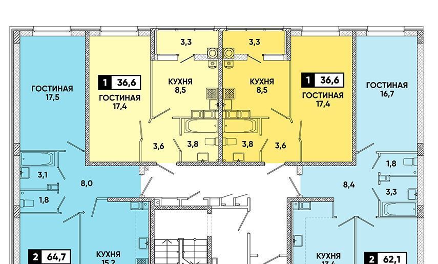 квартира г Ставрополь р-н Промышленный ул Тухачевского 31 фото 2