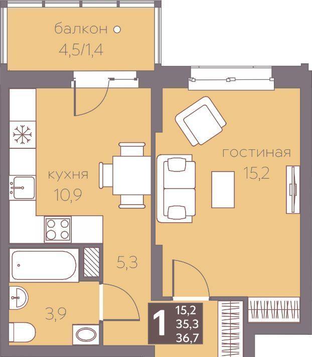 квартира г Пермь р-н Мотовилихинский ул Серебристая 16 фото 1