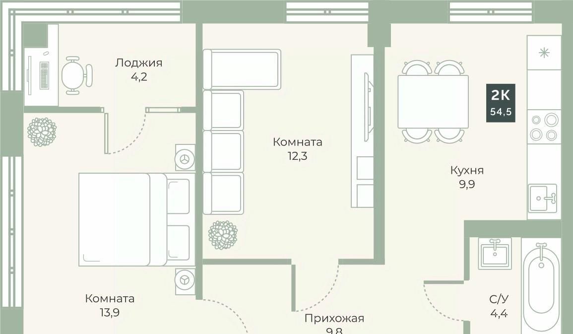 квартира г Курган мкр 6а п Заозерный ул Витебского 5к/3 жилрайон фото 1
