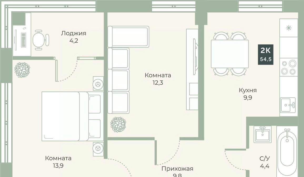 квартира г Курган мкр 6а п Заозерный ул Витебского 5к/3 жилрайон фото 1