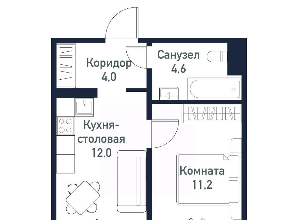 квартира р-н Сосновский п Западный микрорайон «Просторы» Кременкульское с/пос фото 1