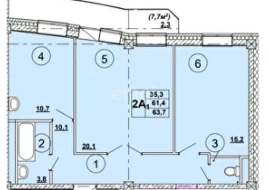 квартира г Абакан ул Кирова 185к/1 городской округ Абакан фото 2