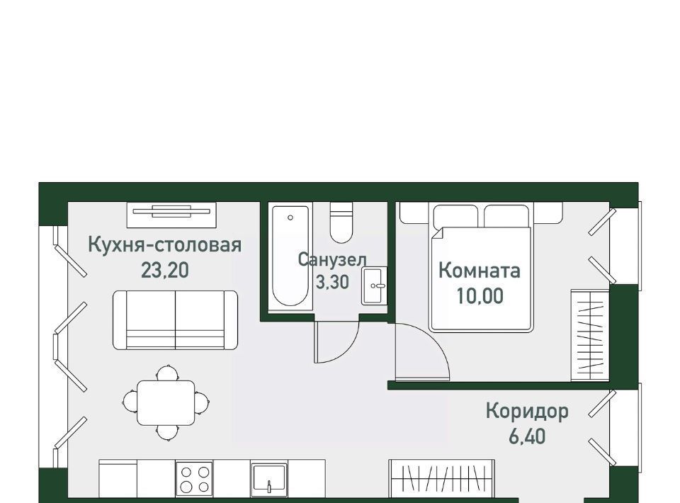 квартира п Западный р-н мкр Привилегия ул Спортивная 22 Кременкульское с/пос фото 1