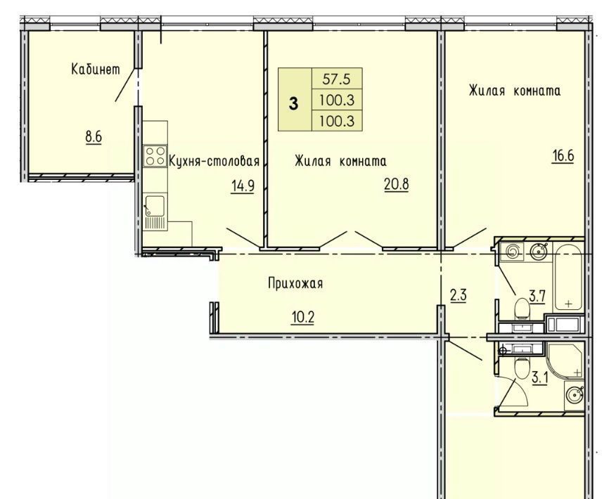 квартира г Пенза р-н Октябрьский ул Яшиной 2 фото 1