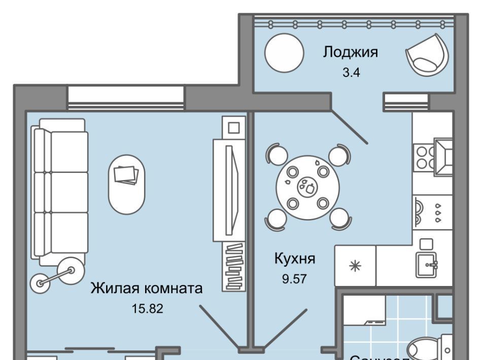 квартира г Ульяновск р-н Заволжский Новый Город 10-й кв-л, Улла жилой комплекс фото 1