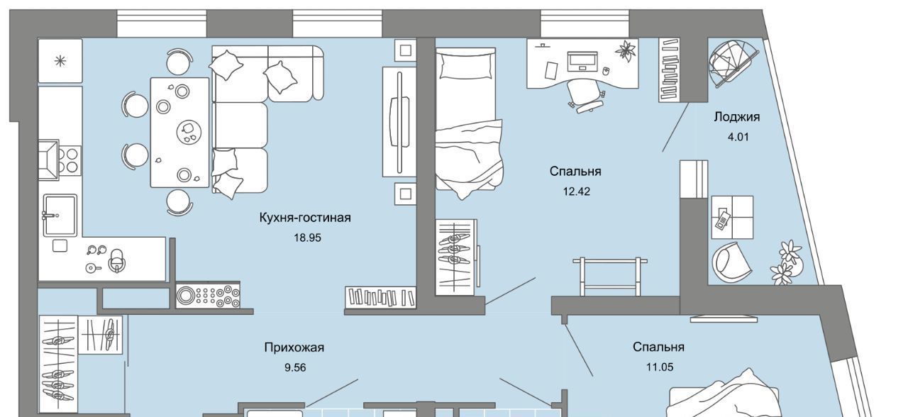 квартира г Ульяновск р-н Засвияжский микрорайон «Юго-Западный» 6 Ультраград жилой комплекс фото 1