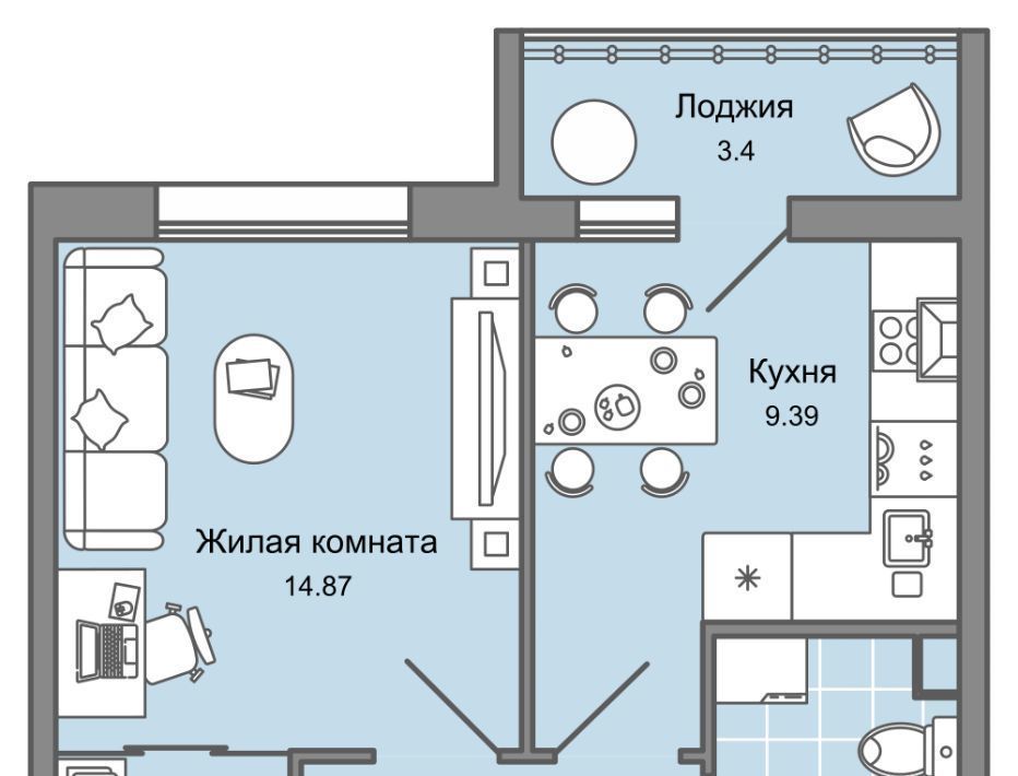 квартира г Ульяновск р-н Заволжский Новый Город ЖК Юлла 10-й кв-л фото 1