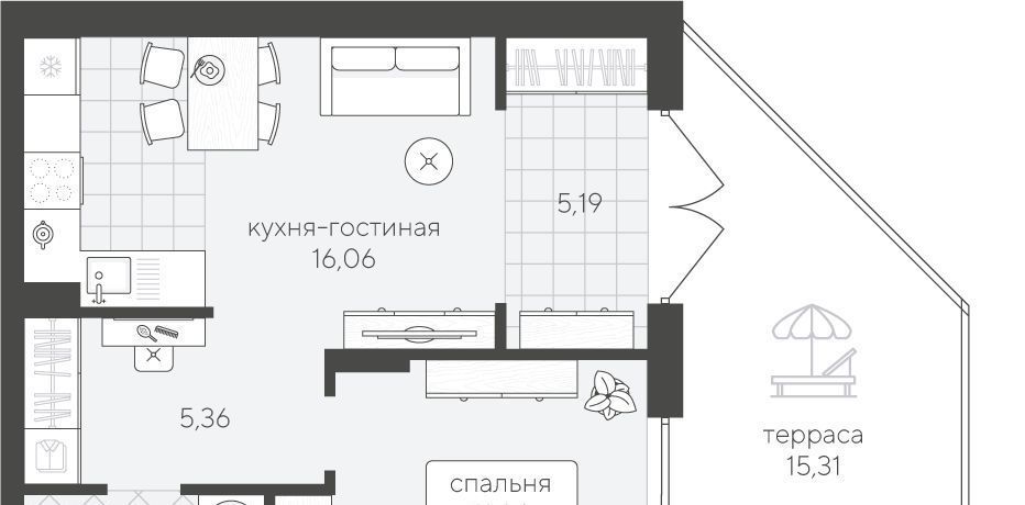 квартира г Тюмень р-н Ленинский ЖК «Скандиа. Квартал у озера» Ново-Гилевский жилрайон фото 1