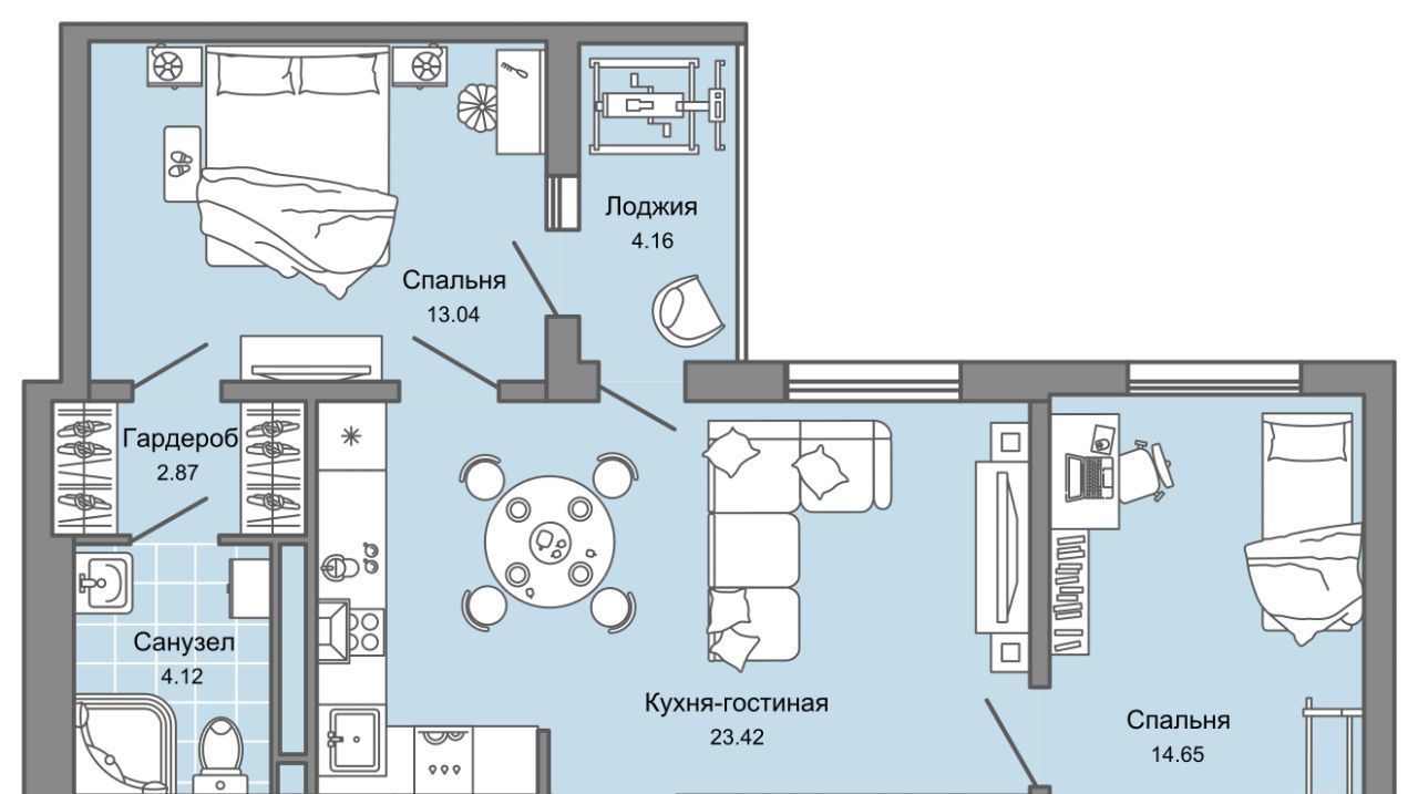 квартира г Ульяновск р-н Засвияжский микрорайон «Юго-Западный» 8 Ультраград жилой комплекс фото 1