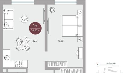 квартира г Тюмень р-н Центральный ЖК Машаров фото 1