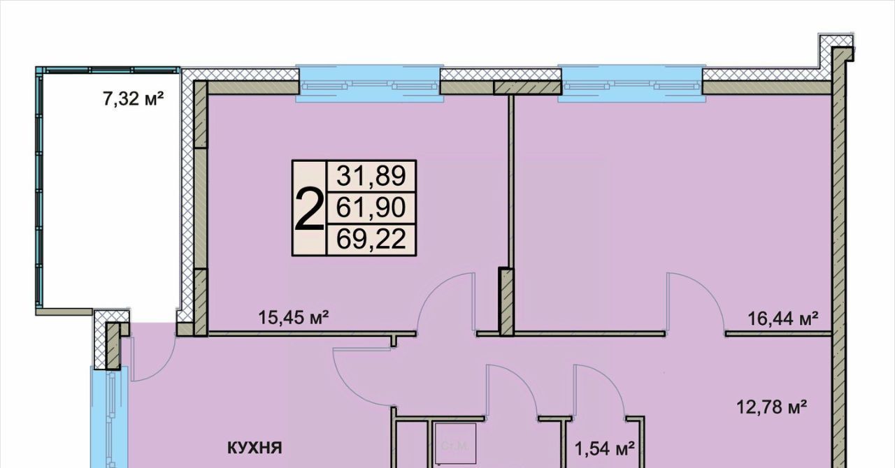 квартира г Ярославль р-н Фрунзенский ЖК «Сокол Сити» фото 1