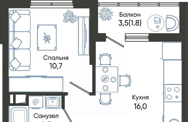 р-н Центральный ЖК Облака 2 фото