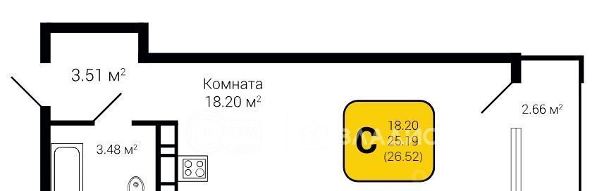 квартира г Воронеж р-н Советский Шилово ЖК Молодёжный фото 1