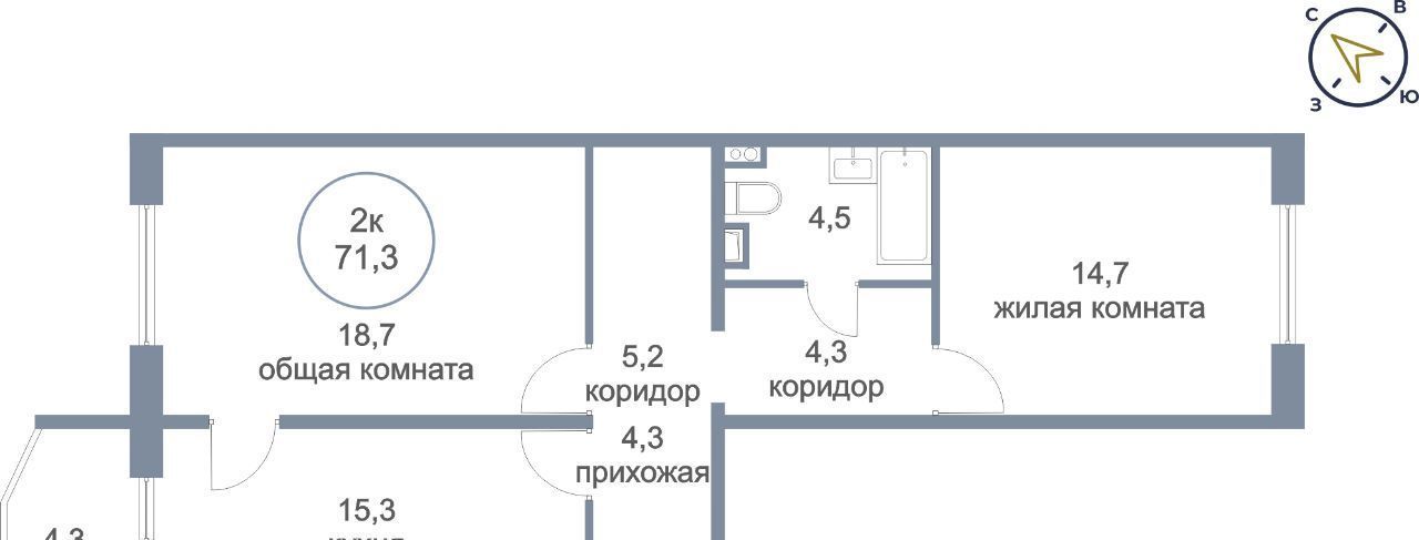 квартира г Нефтеюганск 11В мкр, 5 фото 1