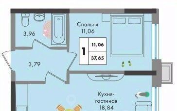 квартира г Краснодар р-н Прикубанский ул им. генерала Брусилова 1/1 5 лит фото 1