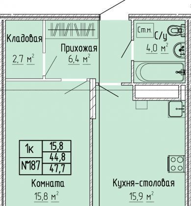 квартира г Тверь р-н Московский ЖК «Атлант» фото 1