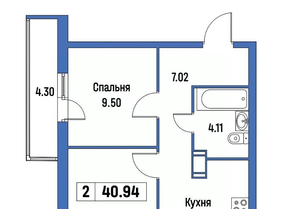 квартира р-н Всеволожский г Мурино ЖК «Урбанист» Девяткино фото 1