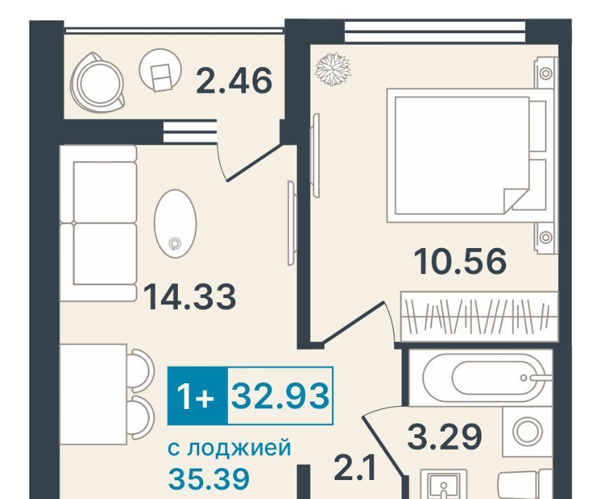 квартира г Ханты-Мансийск ул Дзержинского 33 фото 1