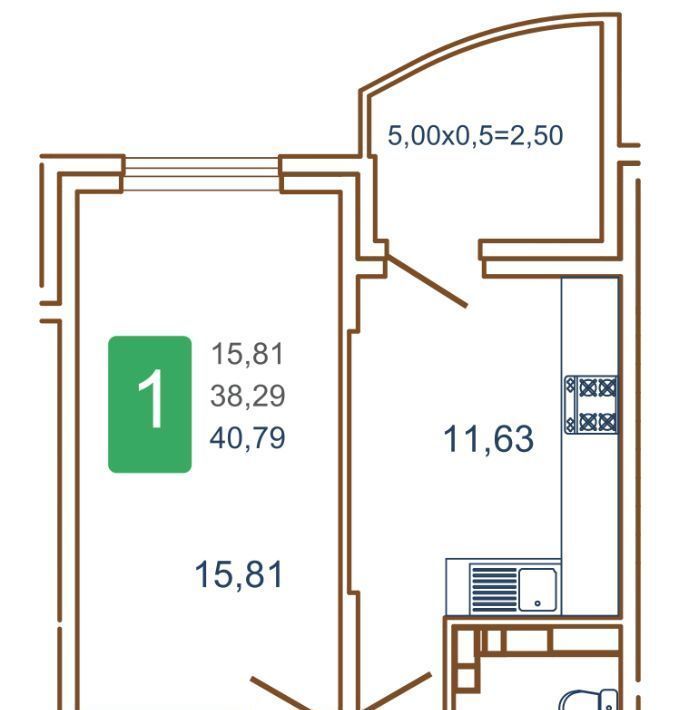 квартира г Краснодар р-н Прикубанский ул им. Кирилла Россинского 15/1 фото 1