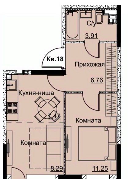 квартира г Ижевск р-н Ленинский Строитель жилрайон, 6-й мкр фото 1