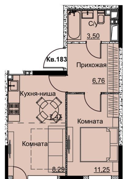 квартира г Ижевск р-н Ленинский Строитель жилрайон, 6-й мкр фото 1