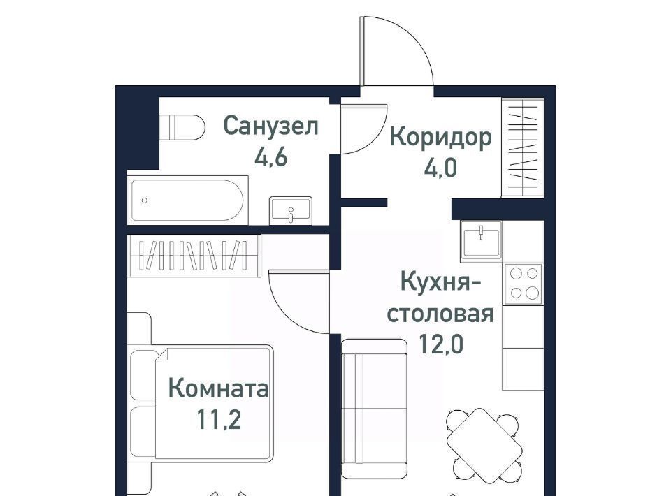 квартира р-н Сосновский п Западный р-н мкр Притяжение Кременкульское с/пос фото 1