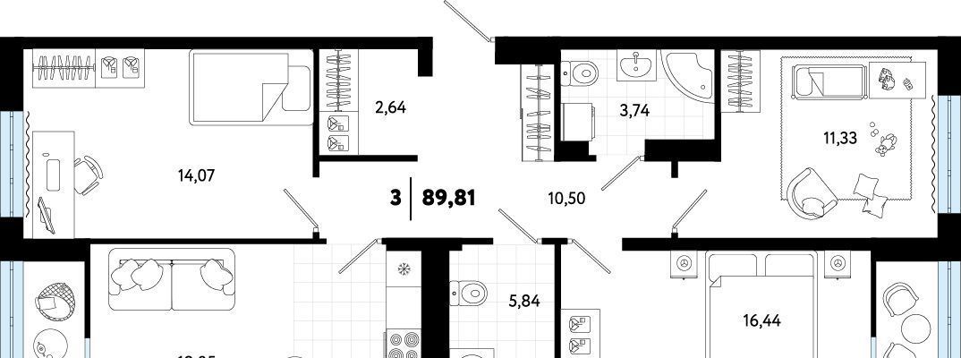 квартира г Тюмень р-н Ленинский ул Газопромысловая 1к/2 фото 1