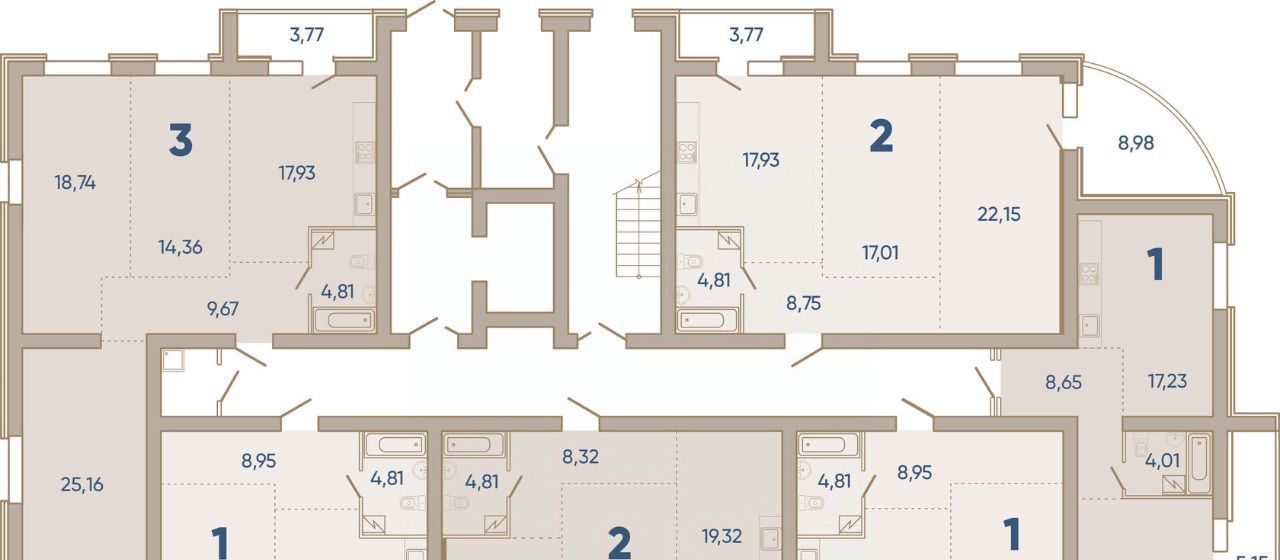 квартира г Курган Центральный ЖК «Династия» жилрайон фото 3