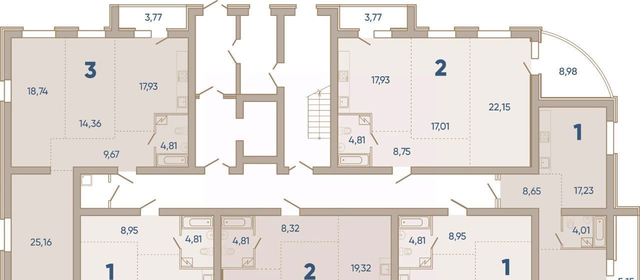 квартира г Курган Центральный ЖК «Династия» жилрайон фото 3