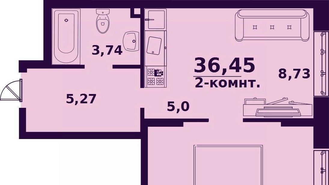 квартира г Ульяновск р-н Заволжский Верхняя Терраса ЖК «Сиреневый» 4 фото 1