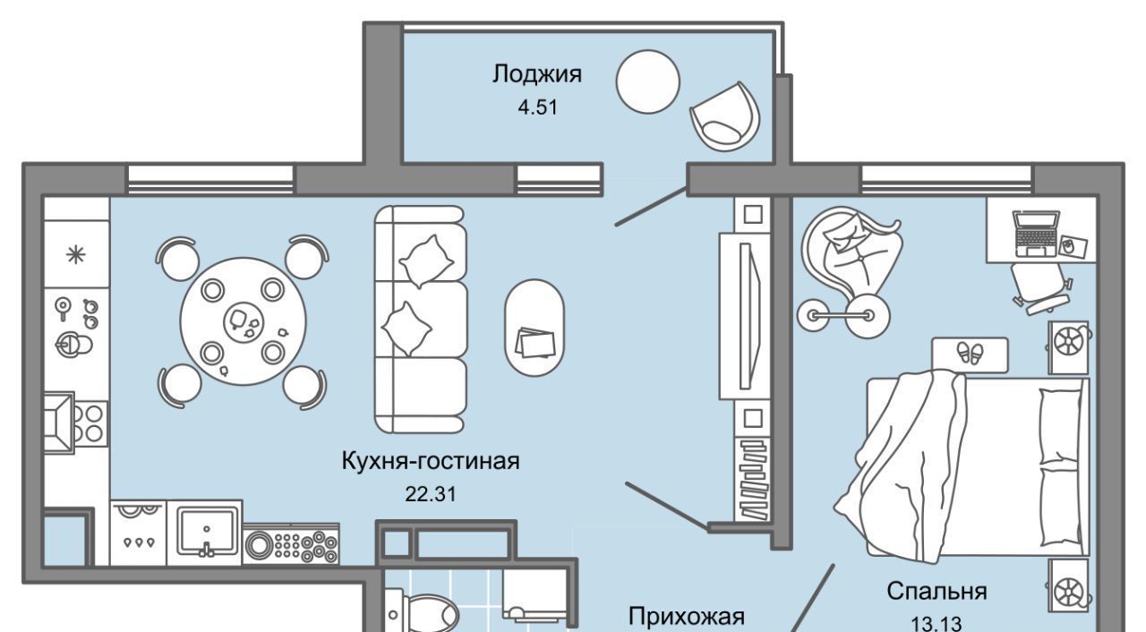 квартира г Ульяновск р-н Засвияжский микрорайон «Юго-Западный» 8 Ультраград жилой комплекс фото 1