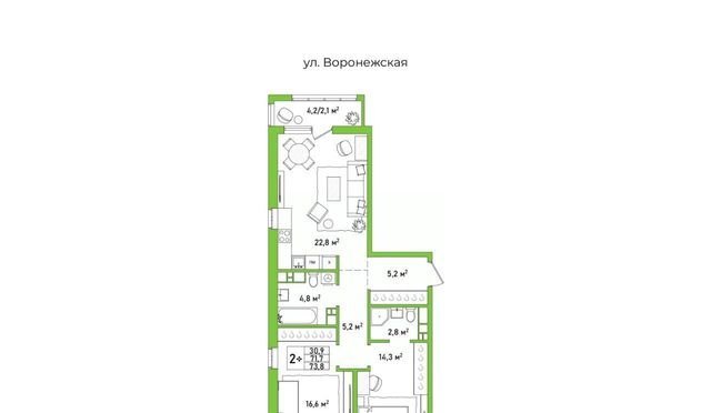 р-н Железнодорожный Большая-Вяземская кв-л фото