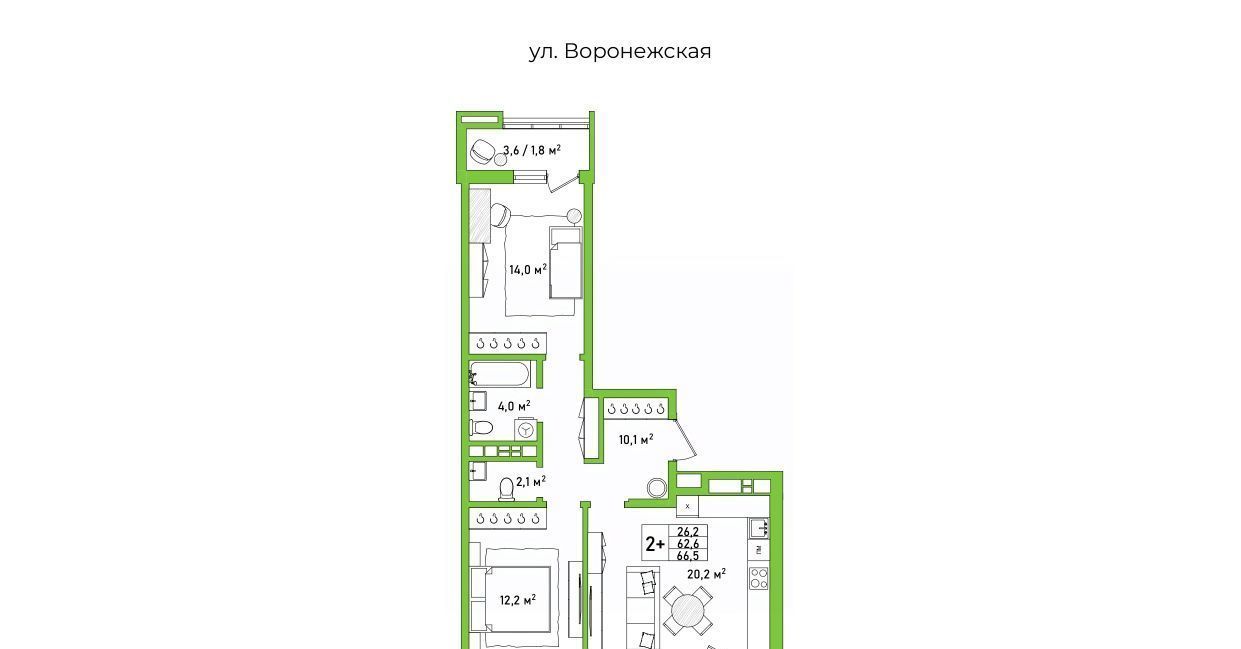 квартира г Хабаровск р-н Железнодорожный Большая-Вяземская кв-л фото 1