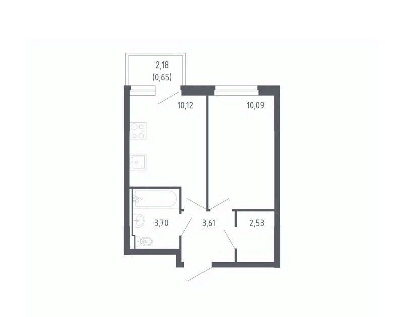 квартира г Тюмень р-н Ленинский ЖК «Чаркова 72» 1/2 фото 1