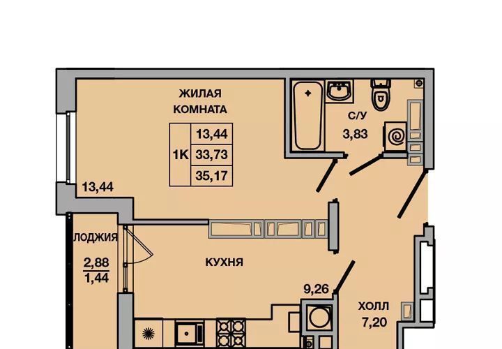 квартира г Батайск ул Ушинского 29к/2 фото 1