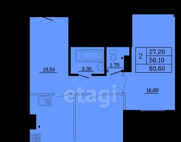 квартира г Омск р-н Советский ул Малиновского 16к/2 фото 7