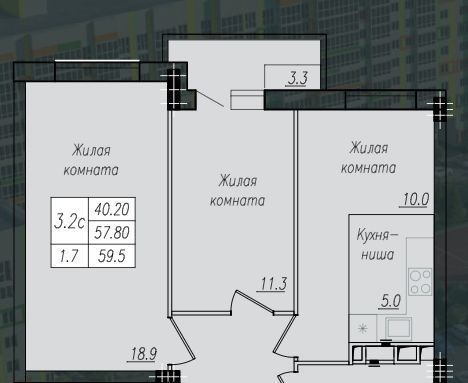 квартира г Курск р-н Сеймский ул Энгельса 154г фото 1