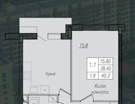 квартира г Курск р-н Сеймский ул Энгельса 154г фото 1