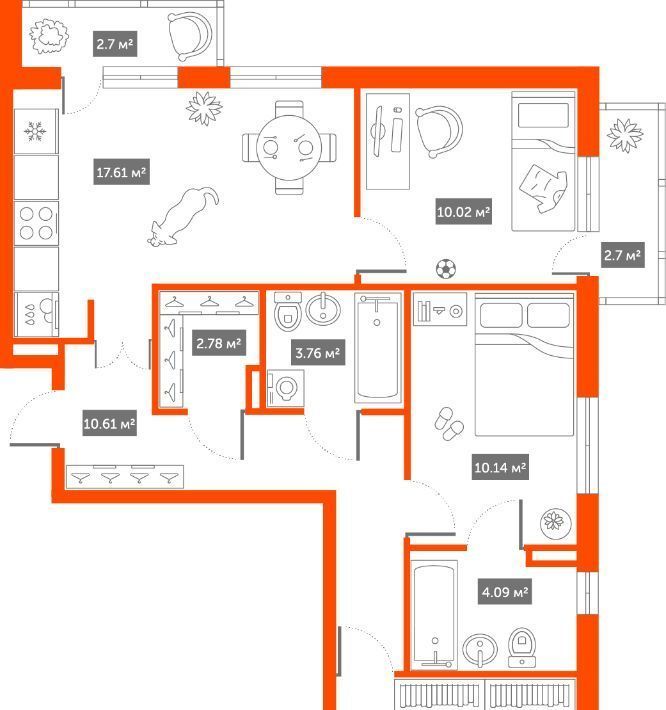 квартира г Пушкин ул Камероновская 18 Шушары фото 1