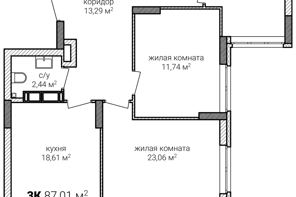 квартира г Нижний Новгород ул Героя Советского Союза Аристархова 1 городской округ Нижний Новгород фото 1