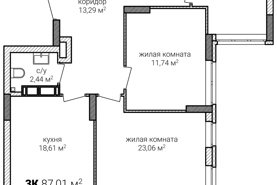 квартира г Нижний Новгород ул Героя Советского Союза Аристархова 1 городской округ Нижний Новгород фото 1