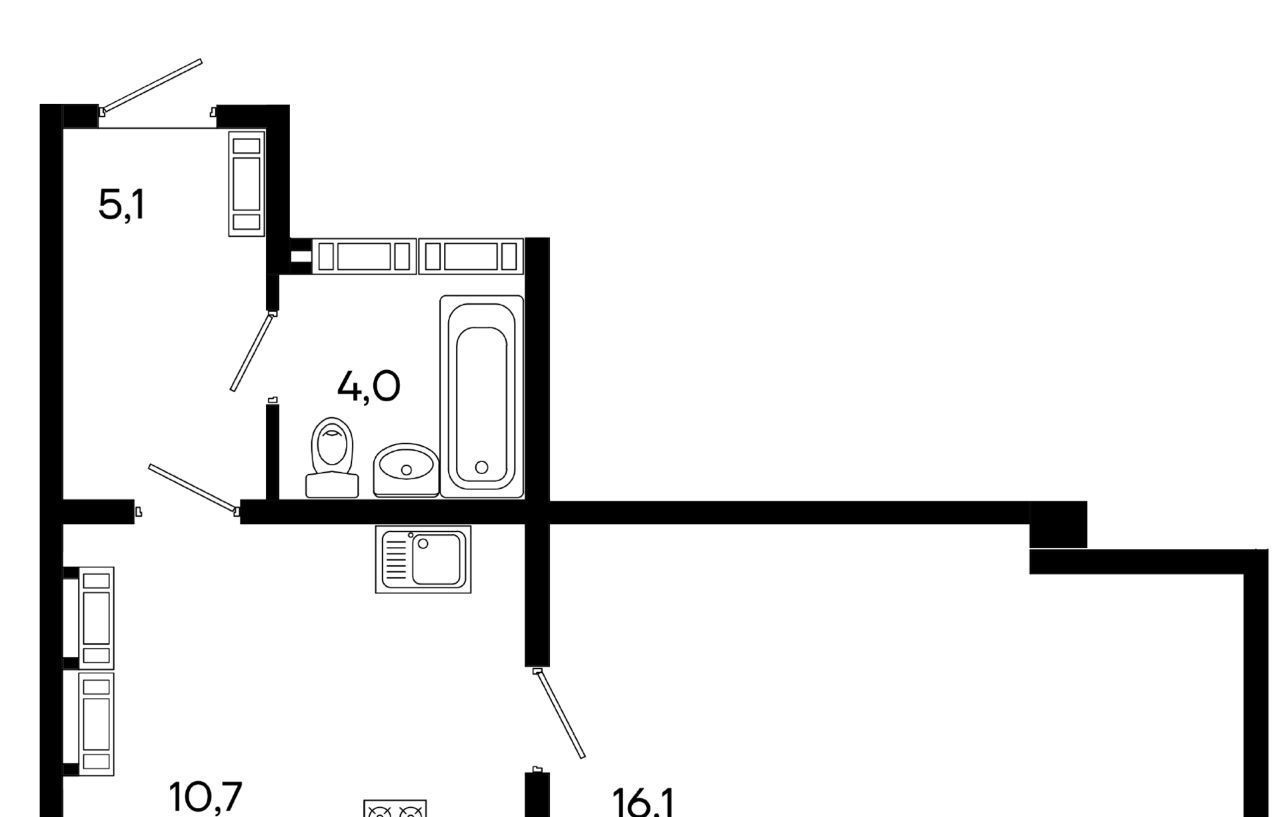 квартира г Симферополь р-н Центральный ул Трубаченко 21 фото 1