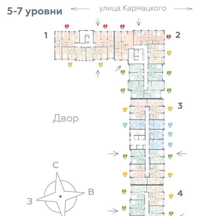 квартира г Тюмень р-н Центральный ул Евгения Войнова 3 фото 2