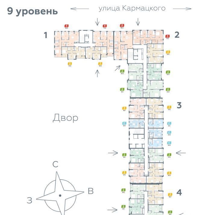 квартира г Тюмень р-н Центральный ул Евгения Войнова 3 фото 2