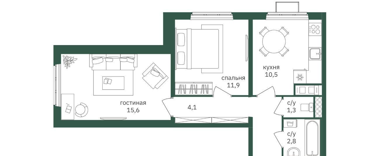 квартира г Москва метро Лесопарковая ш Варшавское 170ек/11 фото 1