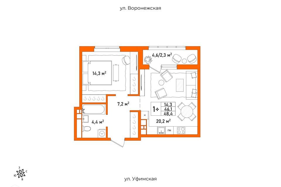 квартира г Хабаровск ул Воронежская 38 городской округ Хабаровск фото 1