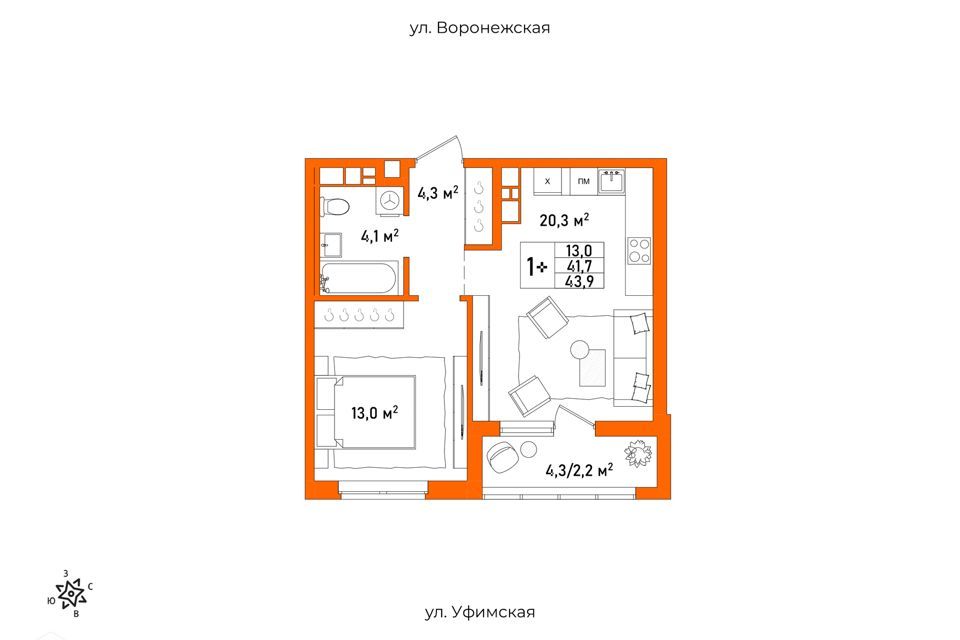 квартира г Хабаровск ул Воронежская 38 городской округ Хабаровск фото 1