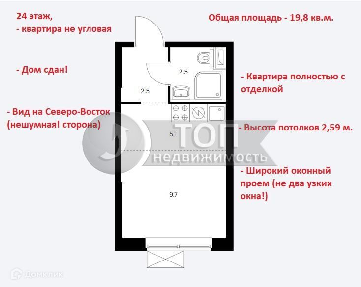 квартира г Москва ул Новохохловская 15к/3 Юго-Восточный административный округ фото 9